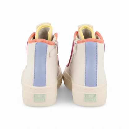 Lajinha Girls White Boot Sneakers With Colourful Details image 3