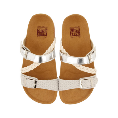 Macasar Girls Silver Footbed Sandals image 2