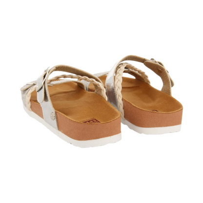 Macasar Girls Silver Footbed Sandals image 3