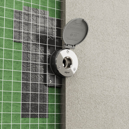 No-Show Mounting Box V1+ 7/8" with stucco siding|47722792648954