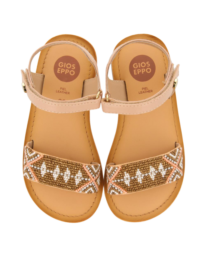 Nude Sandals With Rhinestones And Beads For Girl Dunedin image 2