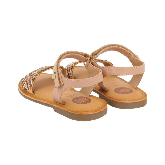 Nude Sandals With Rhinestones And Beads For Girl Dunedin image 3