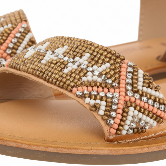 Nude Sandals With Rhinestones And Beads For Girl Dunedin