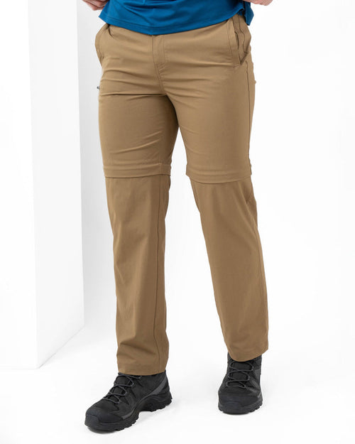 Pantalón Short MAJA® Cambio, Café, vista frontal, fit Regular, Poliamida, con Tela estiramiento 2 vías, uso versátil