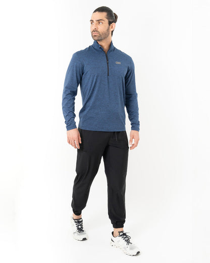 Pullover Andrews, Azul marino, detalle, fit Regular, Poliéster, con Tela estiramiento 4 vías, perfecta para climas fríos