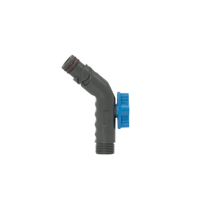 A product shot of the slate gray removable faucet connector.|42444252545274