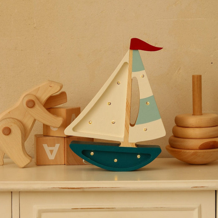 Sailboat Lamp Teal image 0