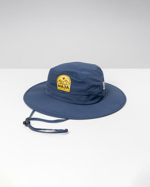 Sombrero Outdoor MAJA®, Azul marino, vista frontal, Poliéster, protección solar y estilo casual