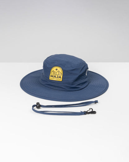 Sombrero Outdoor MAJA®, Azul marino, vista posterior, Poliéster, protección solar y estilo casual