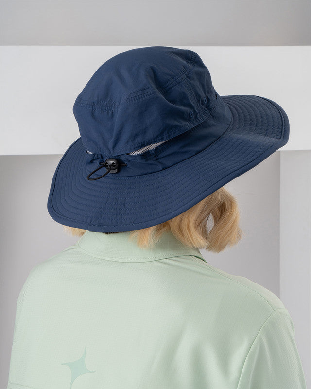 Sombrero Outdoor MAJA®, Azul marino, detalle, Poliéster, protección solar y estilo casual