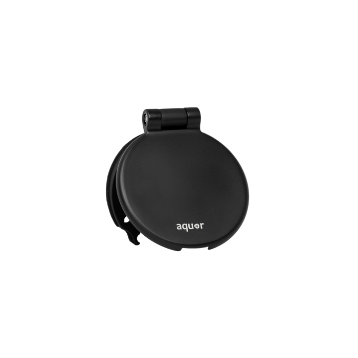 A product shot of the matte black house hydrant v1+ debris cover.
