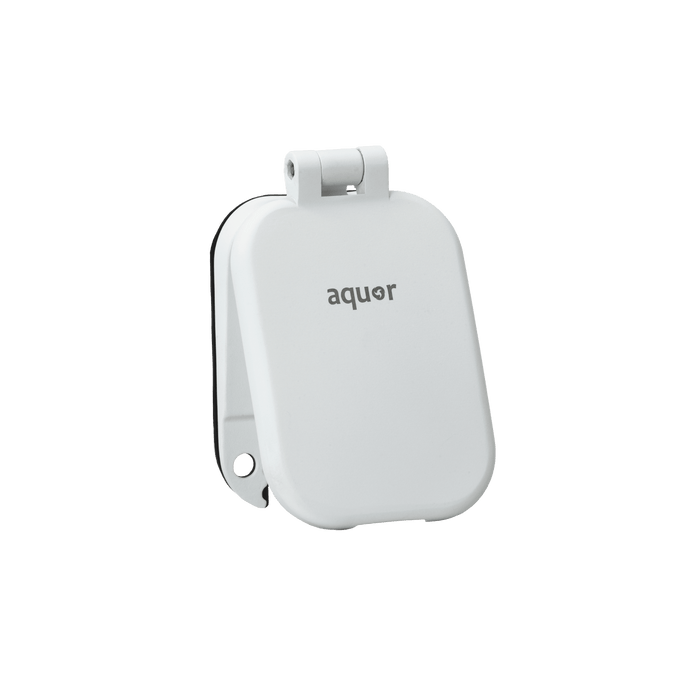 A product shot of the matte white house hydrant v2+ debris cover.
