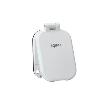 A product shot of the matte white house hydrant v2+ debris cover.
