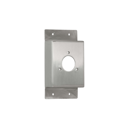 A product shot of the stainless steel 1.5" mounting box for the house hydrant v1+.