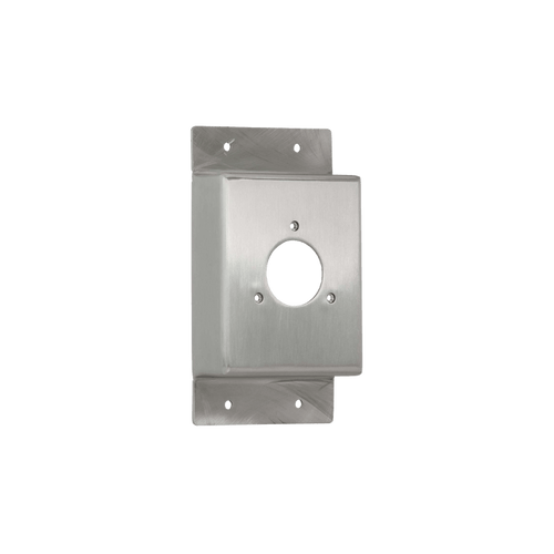 A product shot of the stainless steel 1.5" mounting box for the house hydrant v1+.