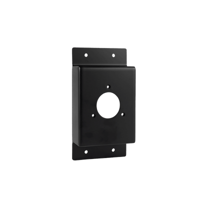A product shot of the matte black 1.5" mounting box for the house hydrant v1+.