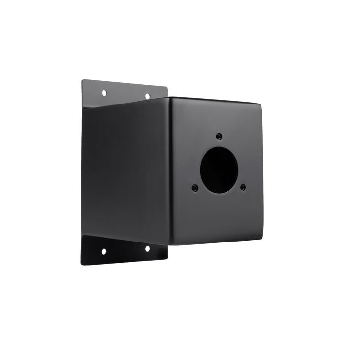 A product shot of the matte black 5.5" mounting box for the house hydrant v1+.