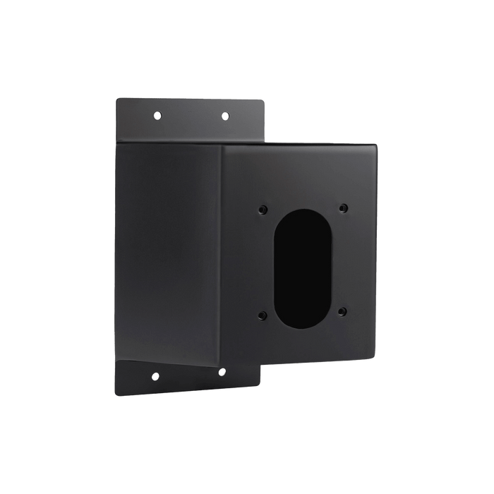 A product shot of the matte black 5.5" mounting box for the house hydrant v2+.