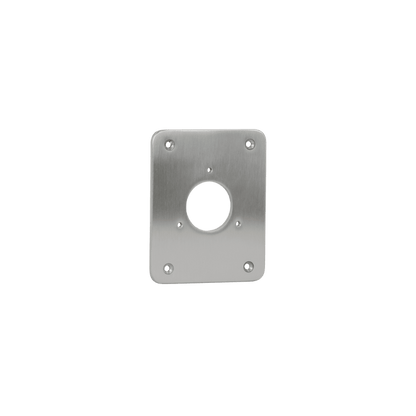 A product shot of the stainless steel mounting plate for the house hydrant v1+.