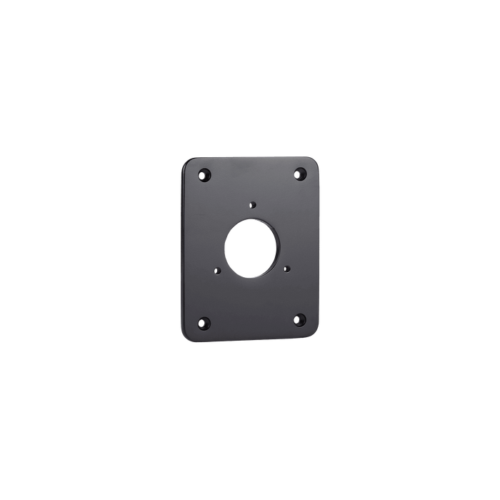 A product shot of the black stainless steel mounting plate for the house hydrant v1+.