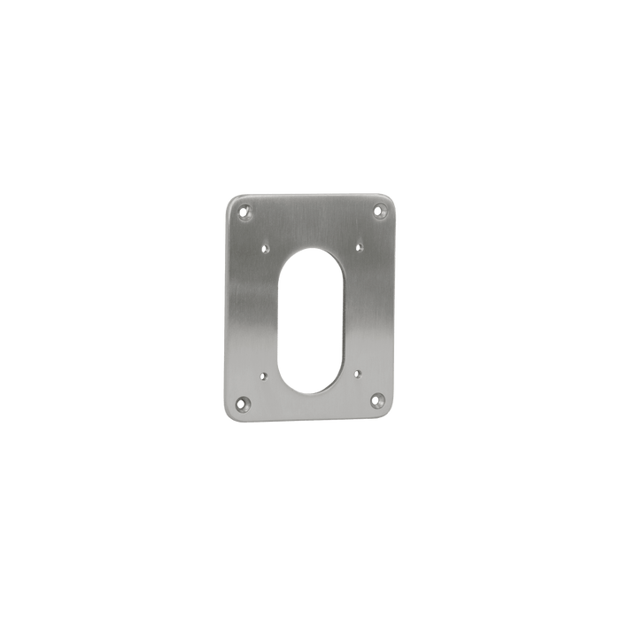 A product shot of the stainless steel mounting plate for the house hydrant v2+.
