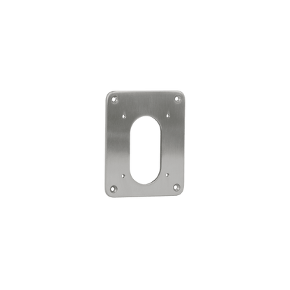 A product shot of the stainless steel mounting plate for the house hydrant v2+.