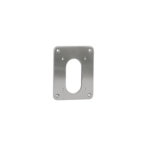 A product shot of the stainless steel mounting plate for the house hydrant v2+.