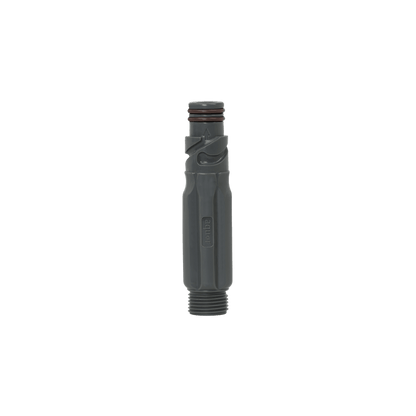 A product shot of the slate gray straight hose connector|42443927617786