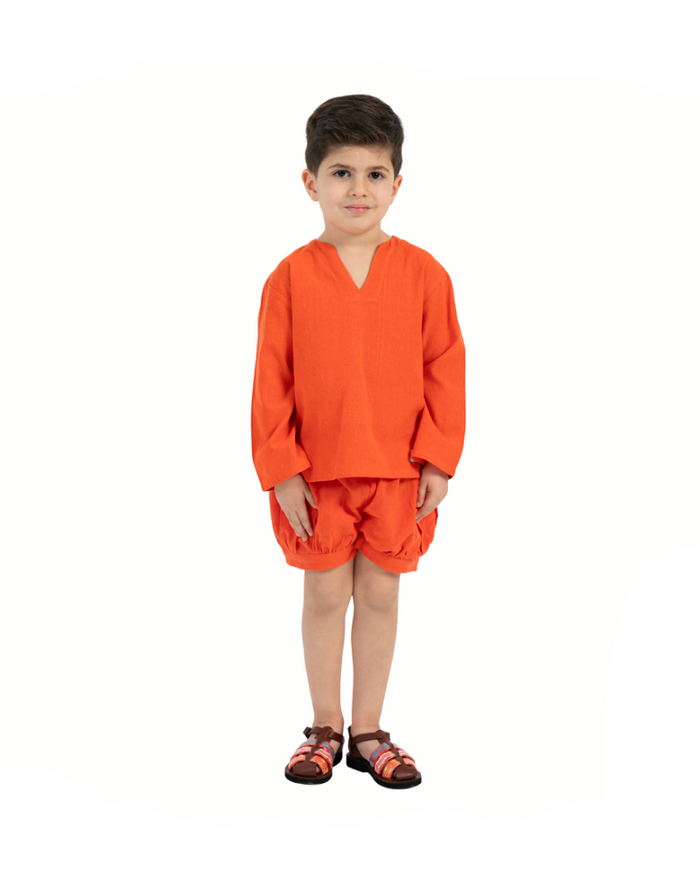 Stripe Shirt - Orange, 6 Y image