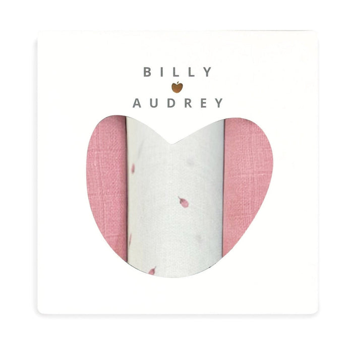 Three-Pack Of Muslin Gauze Cloths | Blush/Rosegarden image 0