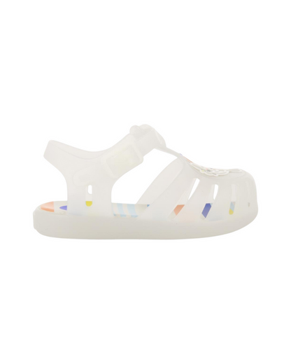 Uarini Babies White Jelly Shoes With Kitten And Puppy Design image 1
