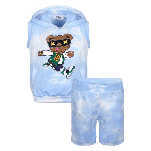 Varsity Bear Tie Dye Hoodie Set image 4