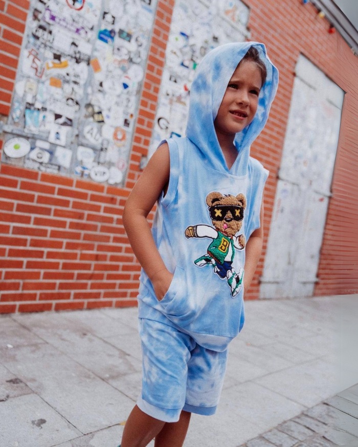 Varsity Bear Tie Dye Hoodie Set image 0