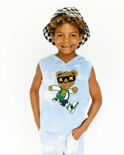 Varsity Bear Tie Dye Hoodie Set image 2
