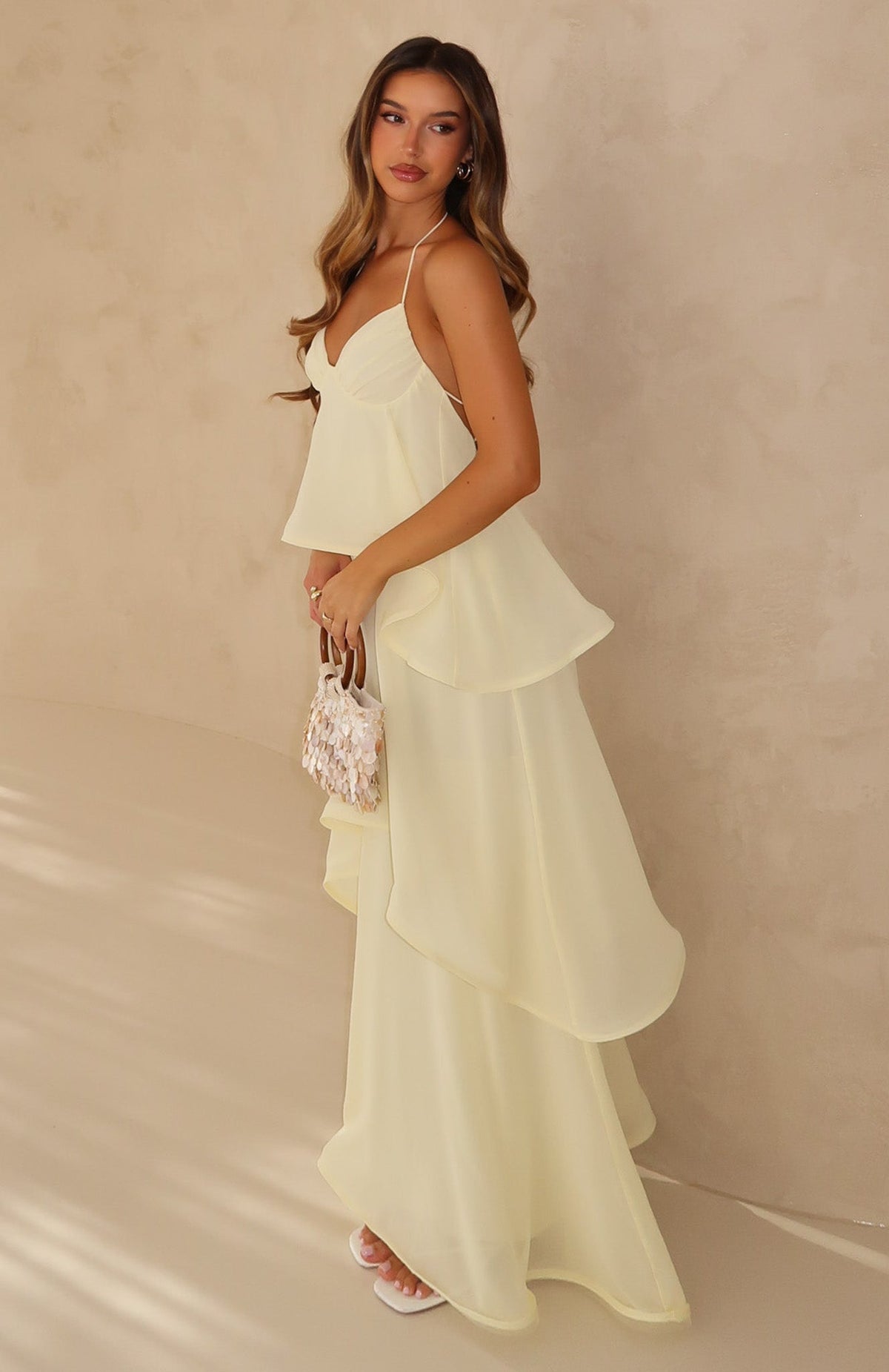 Twirl With Me Maxi Dress Lemon